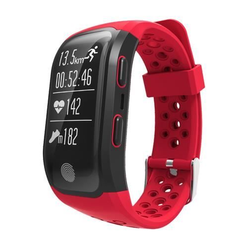 Red Nouveau dispositif portable S908 GPS Sports Smartband IP68 étanche moniteur de fréquence cardiaque Fitness Tracker smartwatches
