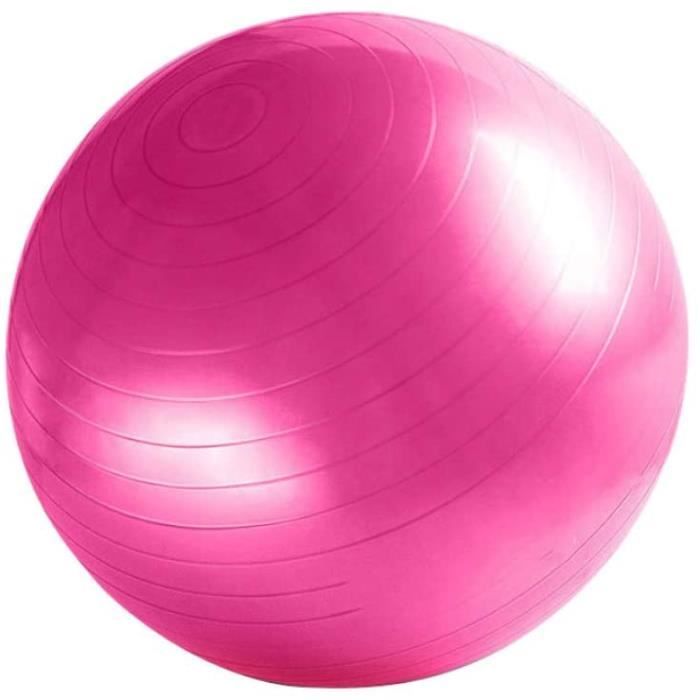 Ballon de Grossesse, Ballon de Fitness, Ballon d'équilibre, Pilates D. 65 cm en PVC Anti-éclatement (Rose)