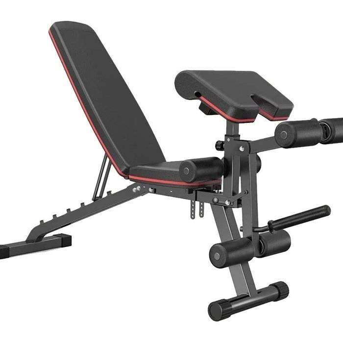BANC DE MUSCULATION Bancs Musculation Pliable,Entraînement Assis-Debout,Robuste,Inclinaison Plate,Multi-Usage,Equipement495