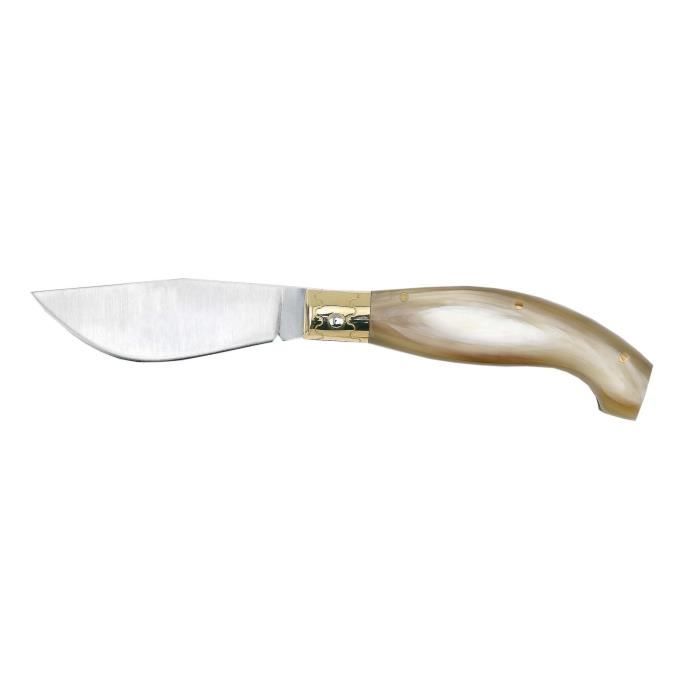 COUTEAU DE POCHE SARDE MODÈLE ARBURESE AVEC LAME EN ACIER INOX MANCHE EN CORNE DE 17 CM, LAME 7