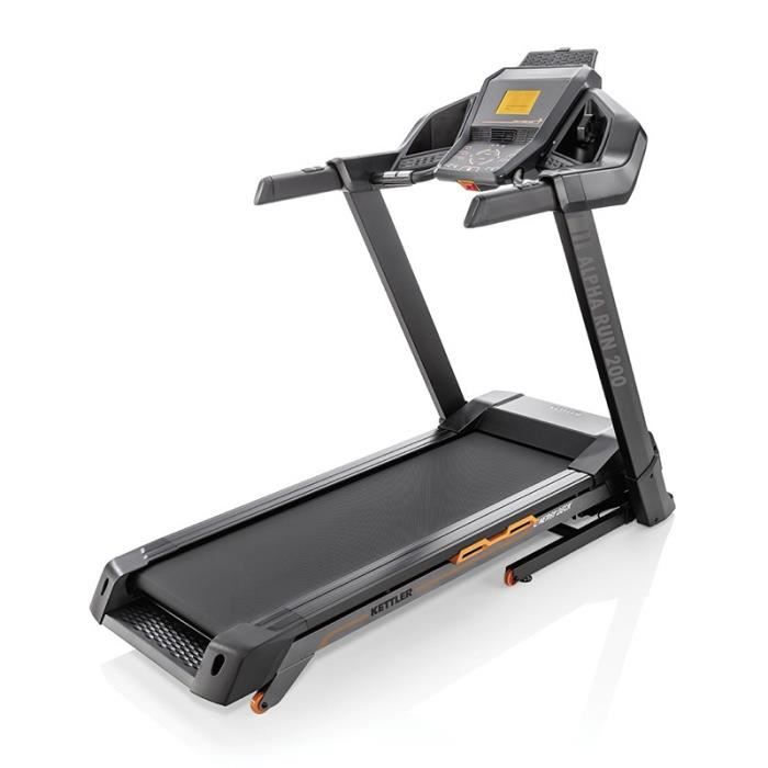 Kettler Tapis de course Alpha Run 200 | Bluetooth | 32 programmes d'entraînement | Vitesse jusqu'à 18 km/h | Inclinaison de 12%