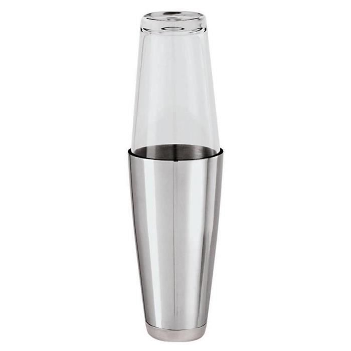 Shaker Boston en inox avec verre à cocktail