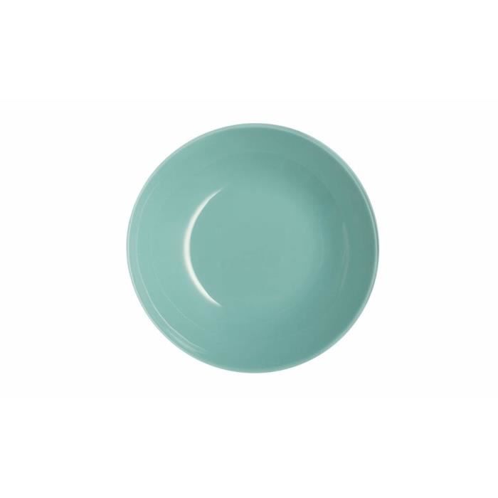 Luminarc L1124 6 Assiettes calottes 20 cm-Arty Soft Blue, Verre trempé, Bleu, 20x20x4 cm - 5695202