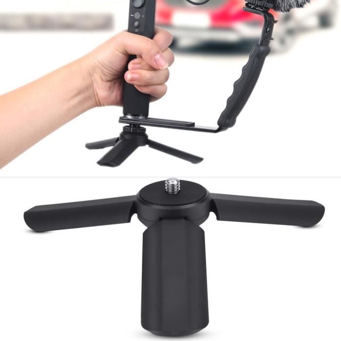 Appareil photo portatif pliant pour trépied à cardan Photographie accélérée Support à fixation sur pied avec vis 1/4 - -SWT