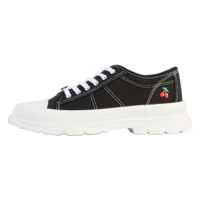 Chaussures basses toile Lina black l - Le temps des cerises