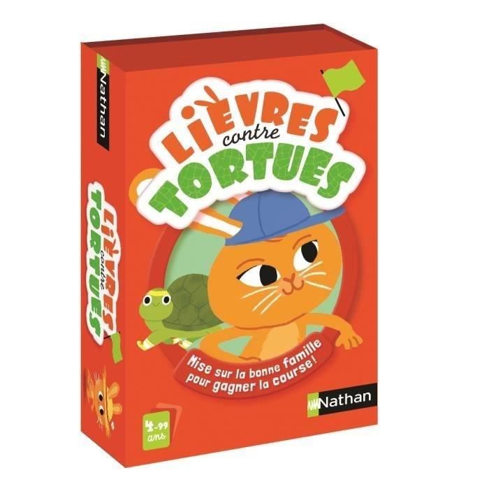 NATHAN - Lièvres contre Tortues - Jeu de Cartes