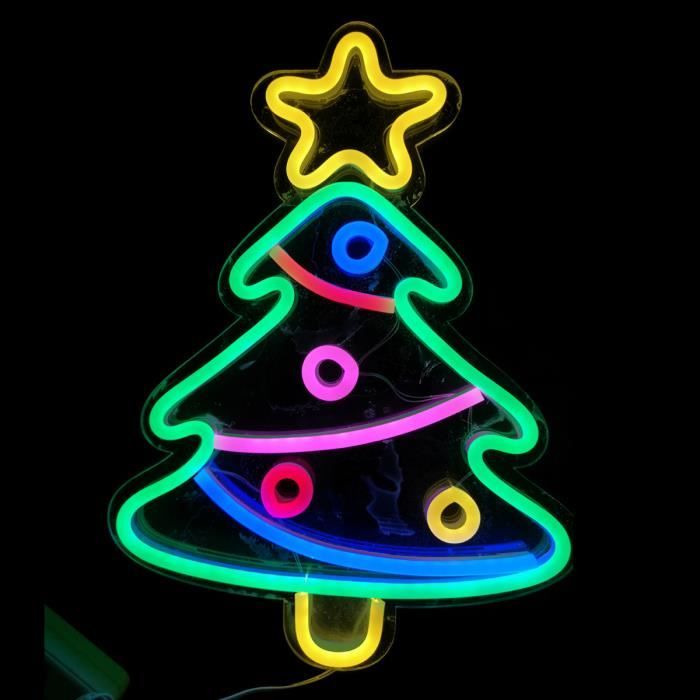 NEUFU LED Lumineux Néon Enseigne Lampe Extérieur Chambre Décoration Murale Noël Coloré