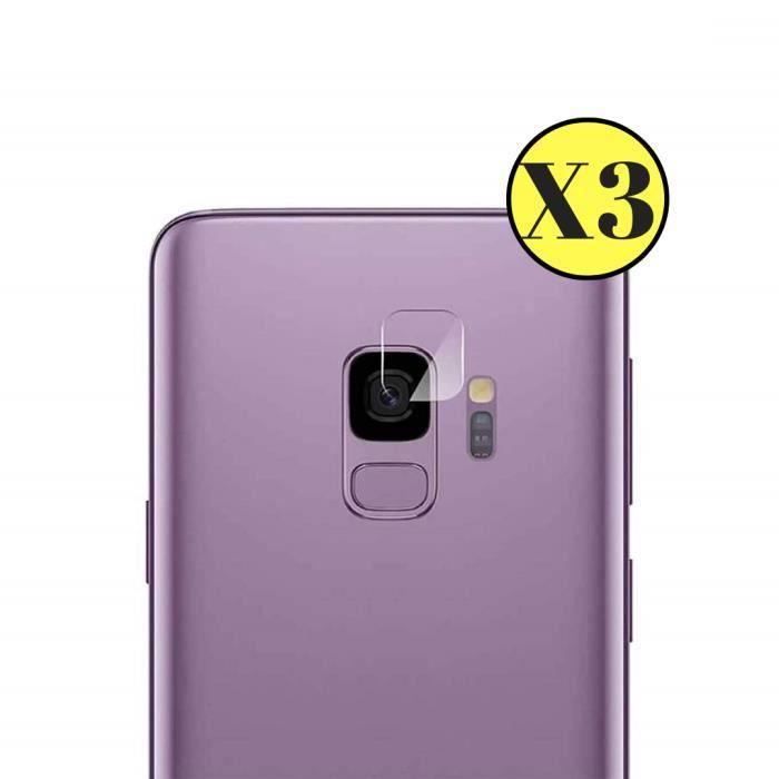 Lot de 3 Verres Trempé Protection Caméra pour Samsung Galaxy S9 - Film Protecteur Lentille Appareil Photo Arriere