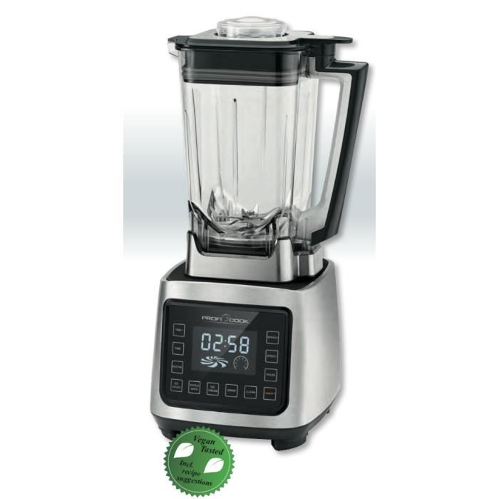 ProfiCook PC-UM 1127, Batteur, Hacher, Broyage de glace, Mélange, Purée, 2 L, Noir, Acier inoxydable, Acier inoxydable