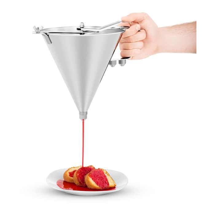Entonnoir à Pistons Trémie de Liqueur Sauce Praline Filler Pâtisserie 2 L