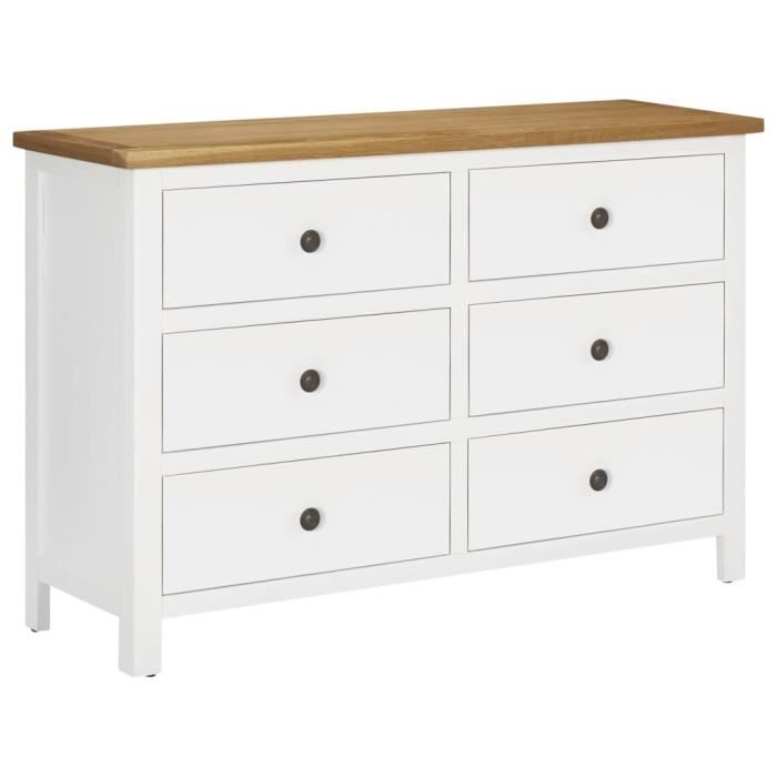Commode 105x33,5x73 cm Bois de chêne massif-GUA