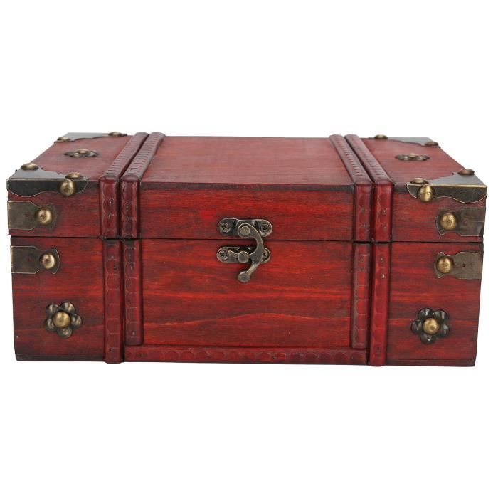 Boîte en bois décorative, belle et élégante boîte à bijoux en bois, pour les ornements de rangement à la maison Magasin de