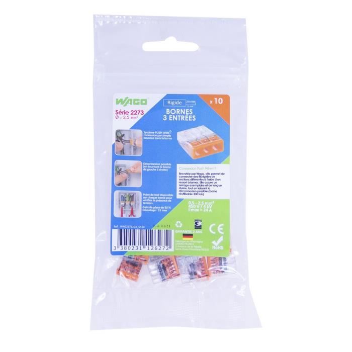 WAGO Sachet de 5 bornes 5 entrées Série 222
