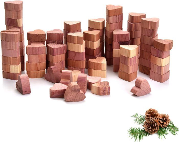 Lot De 20 Blocs De Cèdre Anti-Mites Rayen 10x1x1 Cm – Protection Naturelle 100 % Pour Armoires Et Placards