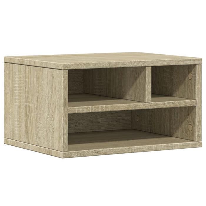 Support dimprimante table meuble bureau sonoma 40 x 32 x 225 cm bois ingénierie marron
