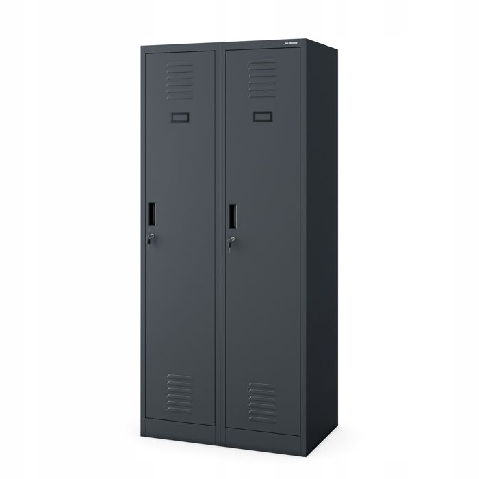 Armoire vestiaire industrielle métal KACPER 800x1800x500mm anthracite verrouillable