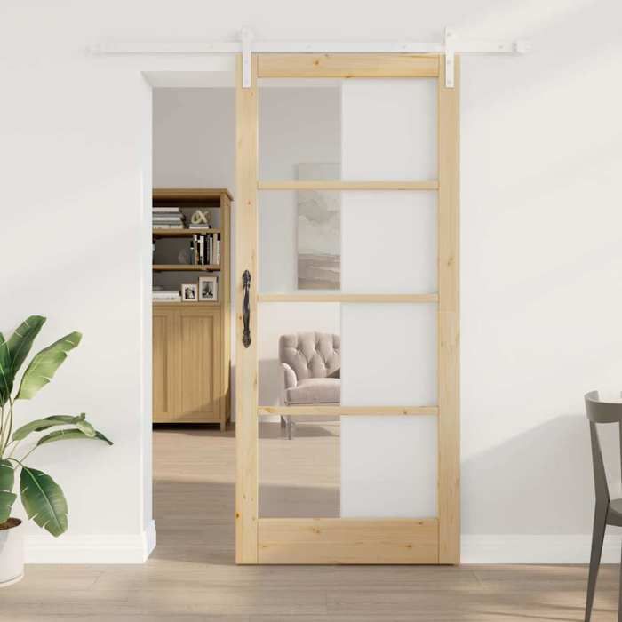 vidaXL Porte coulissante ORKDAL Naturel 93 x 211 cm 3331897