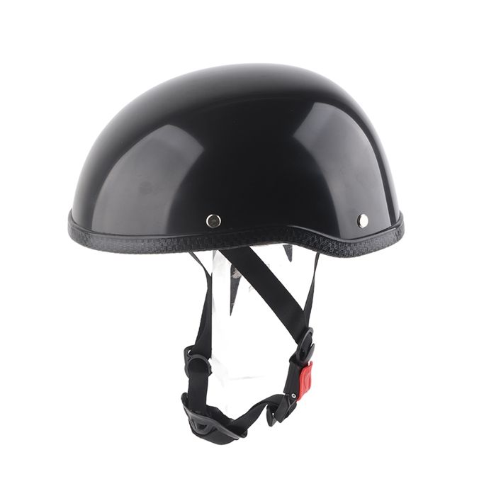 OMABETA Casque rétro Halm-casque de moto auto embase Petit noir