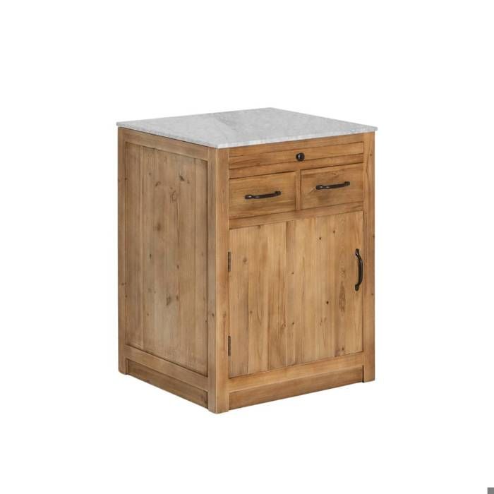 Meuble bas de cuisine 2 tiroirs 1 porte Epure