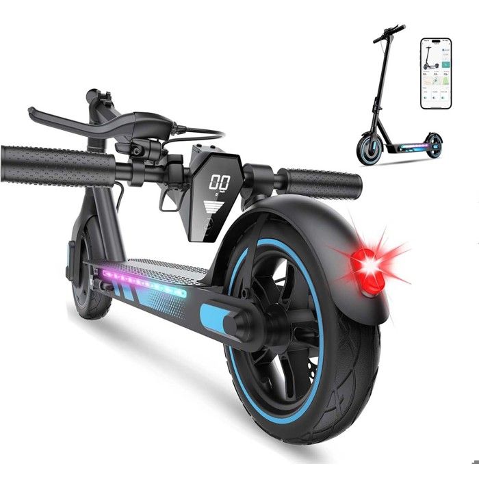 Trottinette électrique Pliable 10-Moteur 500W-36V 15Ah-40km/h-Trottinette électrique tout terrain pour adulteautonomie 30km-Bleu
