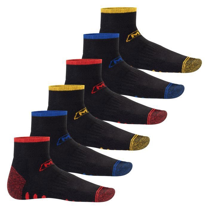 Chaussettes de travail et de loisirs - MT - Chaussettes robustes à tige courte - (6 paires) - Noir Chaussettes de travail et de loisirs - MT - Chaussettes robustes à tige courte - (6 paires) - Noir