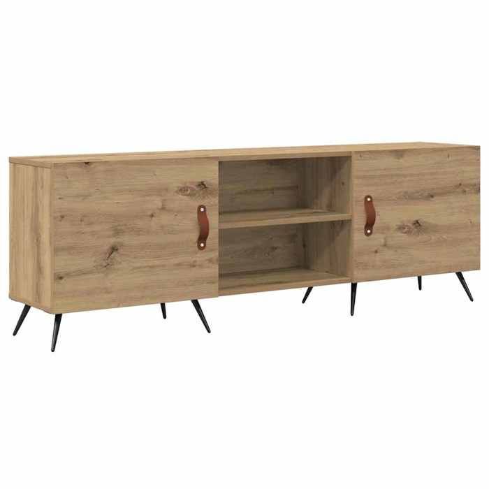 En solde Meuble TV chêne artisanal - CLOUD - Support Télé moderne - 150x30x50 cm Bois dingénierie LL3515