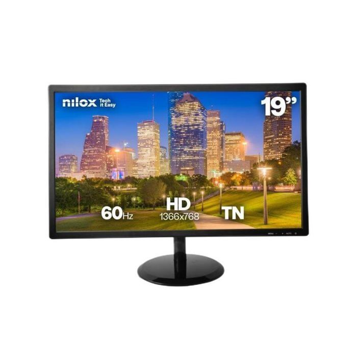 Moniteur - Nilox NXM19FHD22 - 185 HD - Dalle TN 5 ms - 60 Hz montage VESA