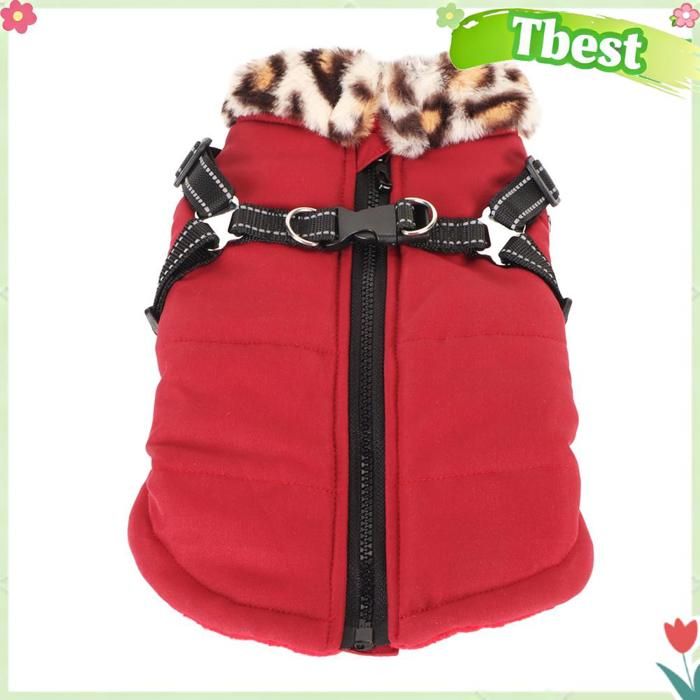 Tbest Manteau chaud pour chien Manteau chaud réfléchissant pour chien animalerie blouson XXL 16x13x25 cm / 63x51x1 pouces