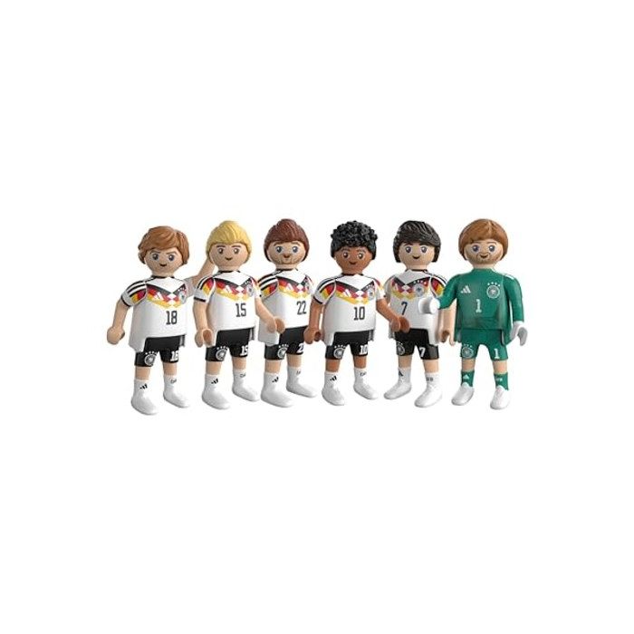 Figurine miniature - PLAYMOBIL - 210450 - 6 pcs (1 gardien + 5 joueurs) - Éléments dynamiques - Favorise coordination