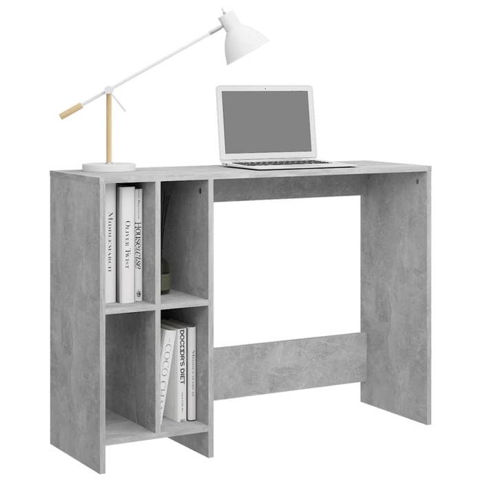 Bureau dordinateur portable Gris béton 102 5x35x75cm Aggloméré_2 ans garantie_14342