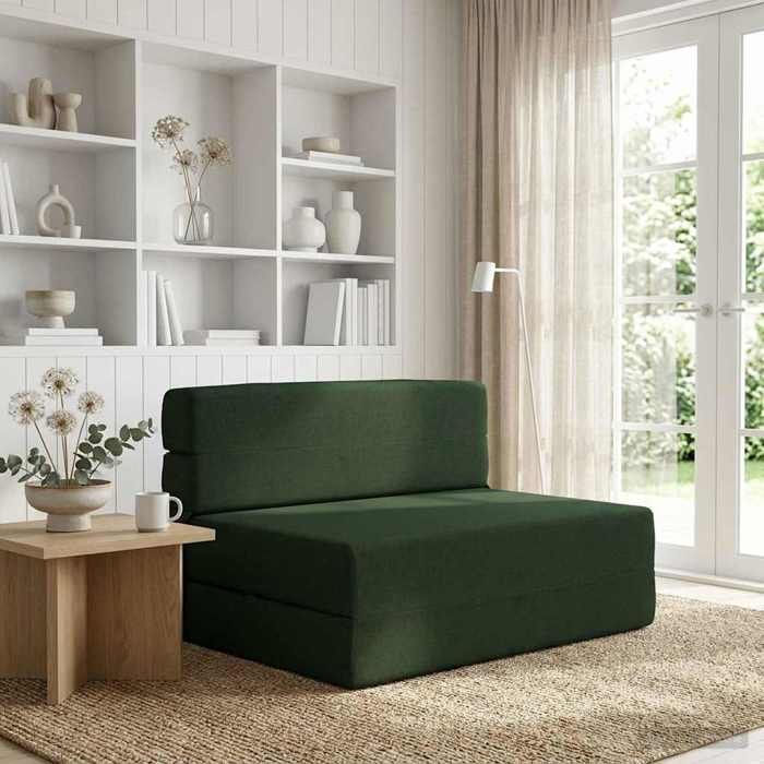 Maison Exclusive - Canapé-lit pliable Vert foncé 70 x 80 x 60 cm Tissu