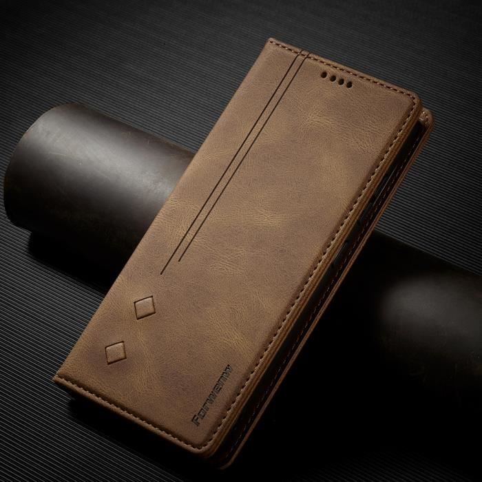 Étui Portefeuille En Cuir Kalibri Pour Blackberry KEY2 LE - Neuf
