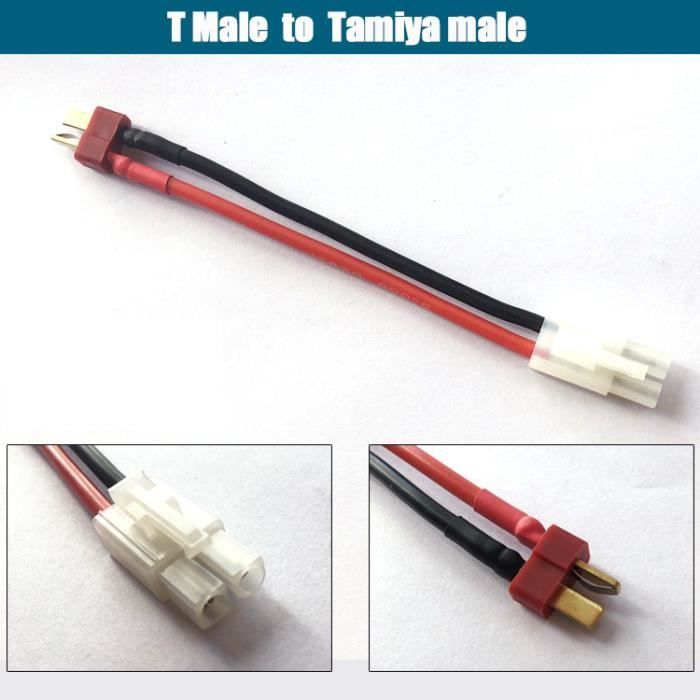 Adaptateur Connecteur Deans Femelle Vers 4mm Mâle – Câble 12AWG 110mm Pour RC
