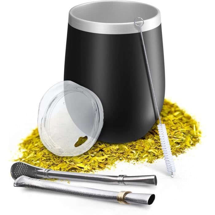 Aquafloow Tasse Yerba Mate 350 ml + 2 Pailles Bombilla