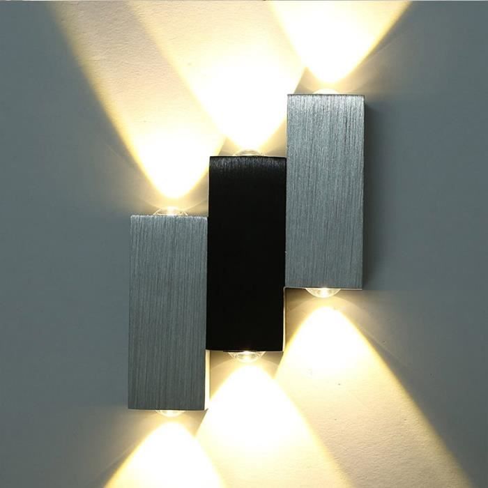 Applique Murale LED Moderne 6W - Noir | Éclairage Blanc Chaud 3000K | Pour Salon, Chambre, Couloir | Facile à Installer