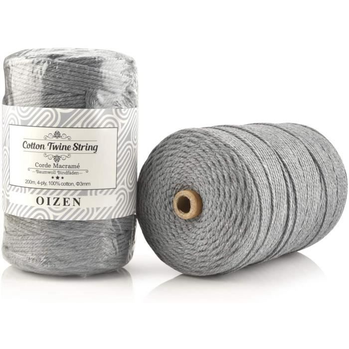 G2PLUS 200M Ficelle Coton Bicolore Rouge Vert 2mm - Cordelette Noël Pour Emballage Cadeaux & Bricolage