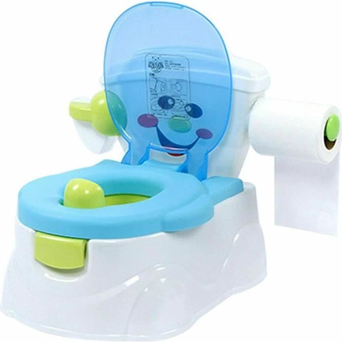 Pot pour enfant bébé - Siège d'apprentissage de la propreté avec couvercle et siège de toilette (bleu)[528]