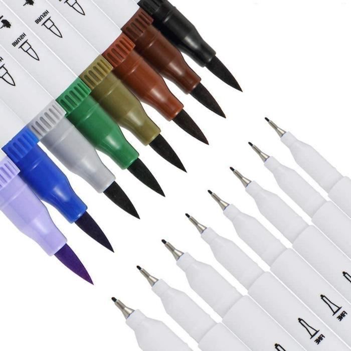 Lot de 12 feutres à pointe interchangeable 