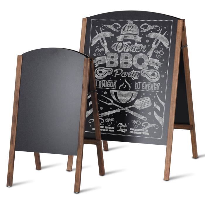 COSTWAY Inklapbare klantenstopper, 101 x 65 cm, reclamebord, reclamestandaard, trottoirstandaard, krijtbord, standaard