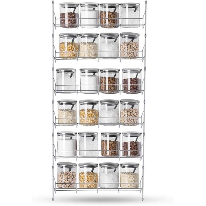 Étagères Organisatrices Empilables En Acrylique Transparent - Lot De 4 - Pour épices, Tasses, Maquillage - Support 5 Kg, Facile à Nettoyer - Gain De Place - 11