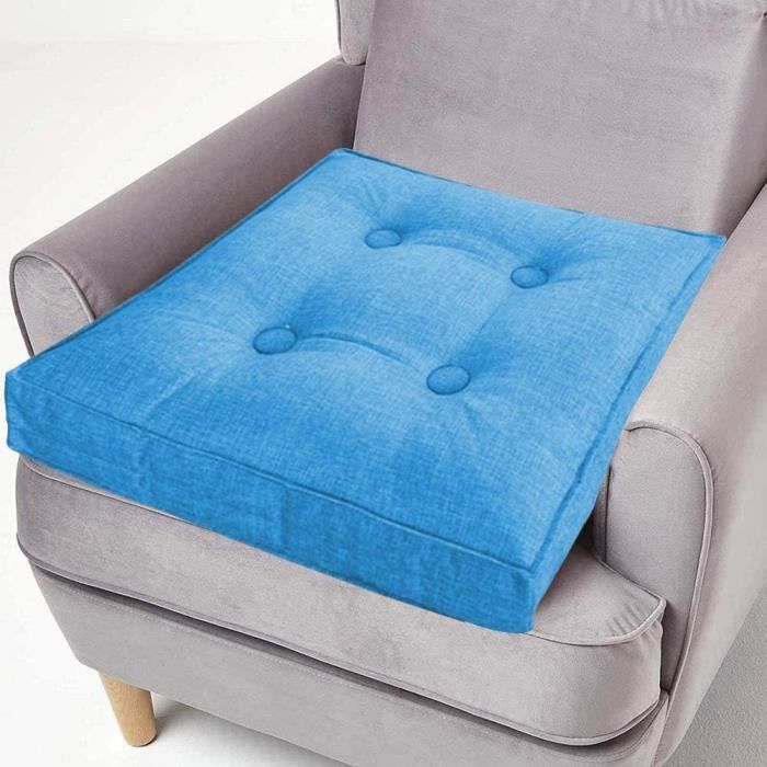 Coussin Chaise Carré 30x30x5 Cm - Housse Démontable - Antidérapant - Intérieur/Extérieur