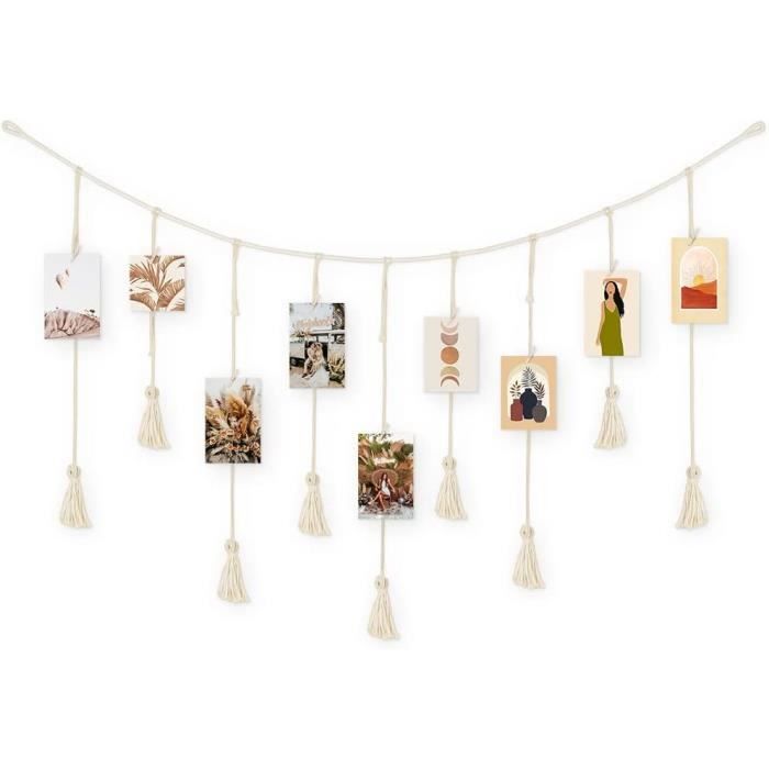 Cadre Multi-photos Mural En Bois Rustique, Décoration Murale, Cadre Photo Collage, Photo De Mariage, Cadeau Fait Main, Porte-photo, Présentoir De Pinces à Photos - France