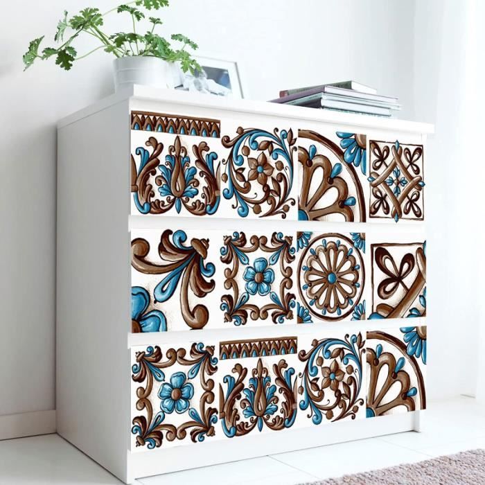 Hode Credence Adhésive Cuisine Bleu 30x300cm - Carrelage Autocollant Imperméable Salle De Bain, Stickers Muraux Décoratifs