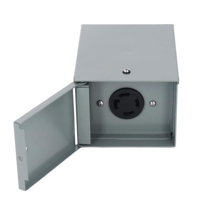 Prise étanche Externe 220V-250V 16A Pour Camping-car - IP44 - Blanc - 15,5x12,5cm - Modification Caravane Remorque