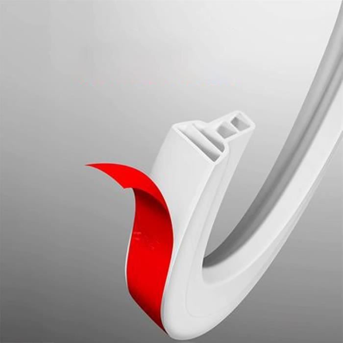 Barrière De Douche Flexible En Silicone - 1m De Long, Ventouses, Anti-débordement Pour Douche, Bain, Cuisine (blanc) - 12