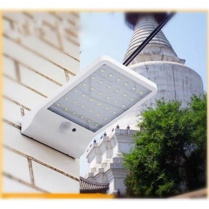 Lampe solaire 36 LED sans fil étanche avec détecteur de mouvement et lampe extérieure pour jardin,Porte,Entrée,