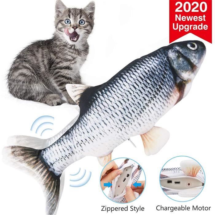 Hosd Cheu Jouet Pour Chat Electrique Usb Charge Simulation Poisson Drole Interactif Animaux Chats Cataire Jouets Mordre Cdiscount Animalerie
