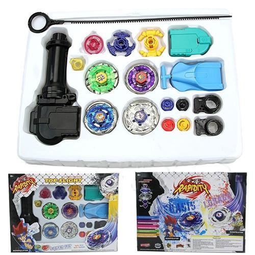 Coffret Pack 4 Toupies Beyblade Metal Fury 4d Top System Ultimate