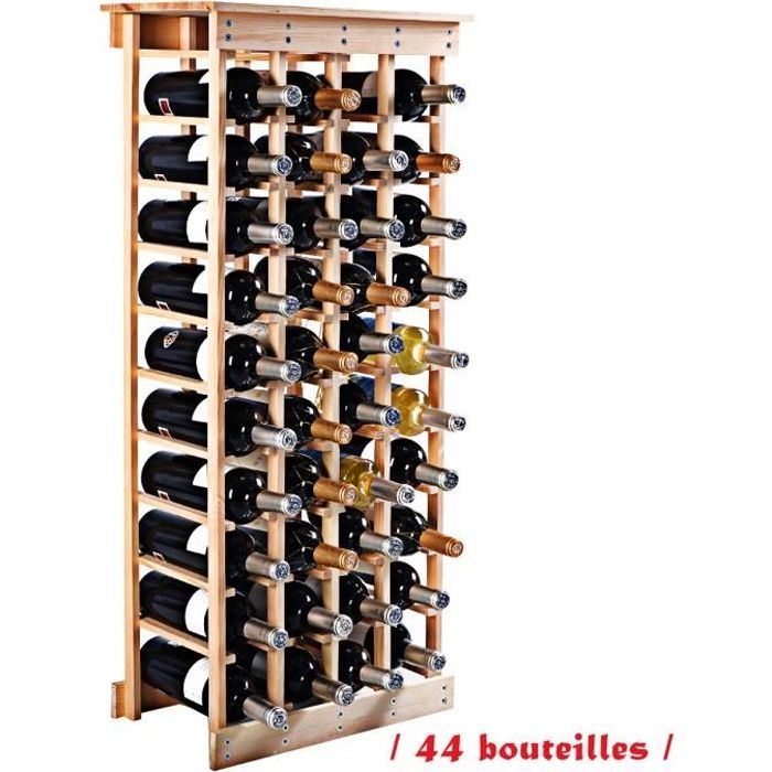 Étagère à vin bouteilles étagère 80 cm Vin Bouteille étagère Ancien-Style Bois à tonneau