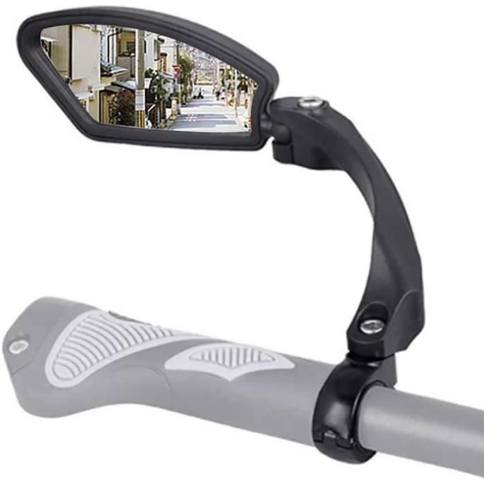 Rétroviseur De Casque Vélo – Réglable 360° – Sécurité – Noir (acrylique/métal)